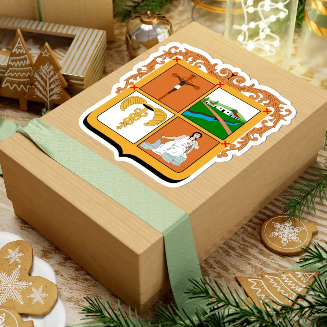 Escudo de Moroleón Guanajuato México (Mexico) (Coat of Arms) STICKER Vinyl Kiss-Cut Decal - The Sticker Space