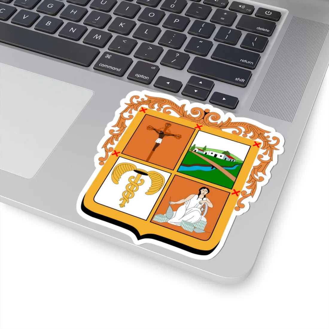 Escudo de Moroleón Guanajuato México (Mexico) (Coat of Arms) STICKER Vinyl Kiss-Cut Decal - The Sticker Space