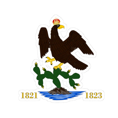 Escudo de México 1821-1824 (Mexico) (Coat of Arms) STICKER Vinyl Kiss-Cut Decal 3 Inch White - The Sticker Space
