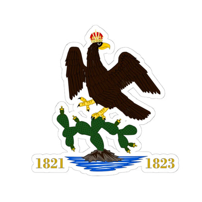 Escudo de México 1821-1824 (Mexico) (Coat of Arms) STICKER Vinyl Kiss-Cut Decal 6 Inch White - The Sticker Space