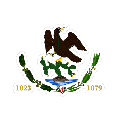 Escudo de México 1824-1879 (Mexico) (Coat of Arms) STICKER Vinyl Kiss-Cut Decal 3 Inch White - The Sticker Space