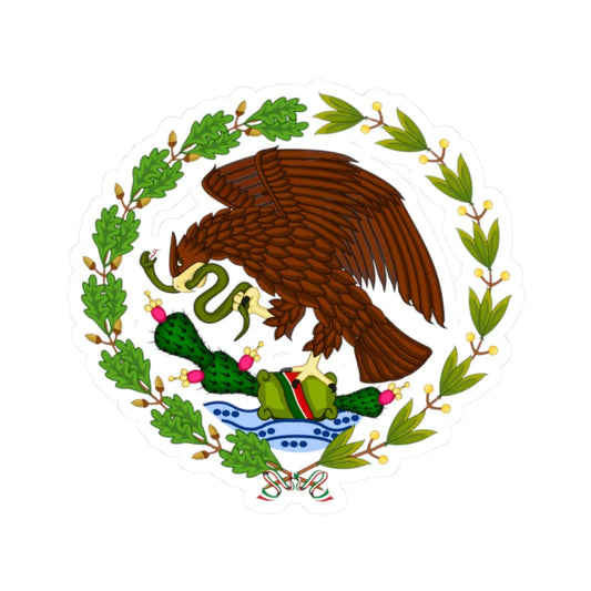 Escudo de México 1934 - 1968 (Mexico) (Coat of Arms) STICKER Vinyl Kiss-Cut Decal 2 Inch White - The Sticker Space