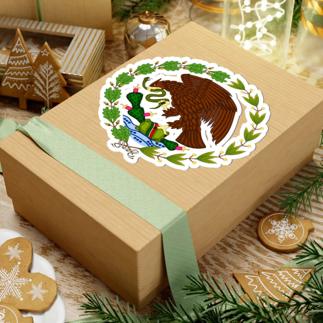 Escudo de México 1934 - 1968 (Mexico) (Coat of Arms) STICKER Vinyl Kiss-Cut Decal - The Sticker Space