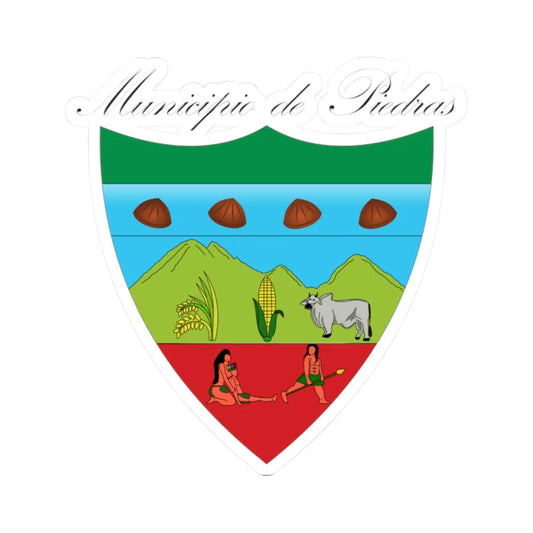 Escudo de Piedras - Tolima (Colombia) (Coat of Arms) STICKER Vinyl Kiss-Cut Decal 2 Inch White - The Sticker Space