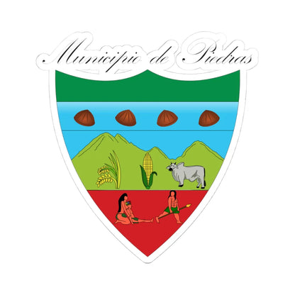 Escudo de Piedras - Tolima (Colombia) (Coat of Arms) STICKER Vinyl Kiss-Cut Decal - The Sticker Space