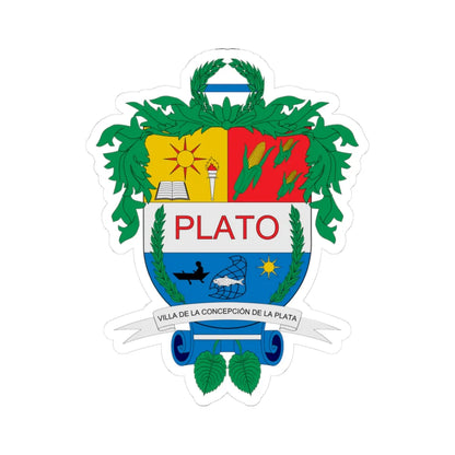 Escudo de Plato Magdalena (Colombia) (Coat of Arms) STICKER Vinyl Kiss-Cut Decal 3 Inch White - The Sticker Space