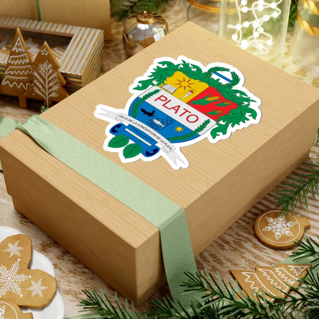 Escudo de Plato Magdalena (Colombia) (Coat of Arms) STICKER Vinyl Kiss-Cut Decal - The Sticker Space