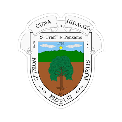 Escudo de Pénjamo Guanajuato México (Mexico) (Coat of Arms) STICKER Vinyl Kiss-Cut Decal 6 Inch White - The Sticker Space