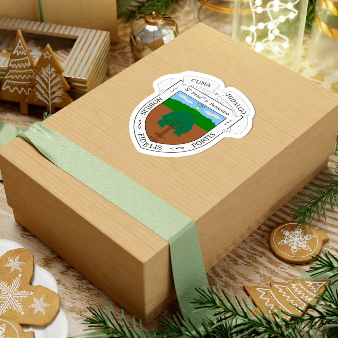 Escudo de Pénjamo Guanajuato México (Mexico) (Coat of Arms) STICKER Vinyl Kiss-Cut Decal - The Sticker Space