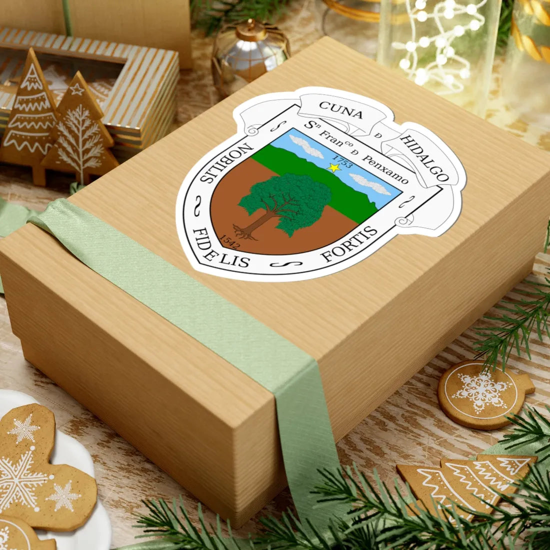 Escudo de Pénjamo Guanajuato México (Mexico) (Coat of Arms) STICKER Vinyl Kiss-Cut Decal - The Sticker Space