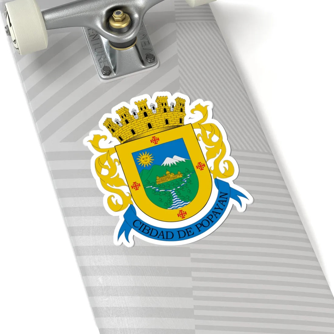 Escudo de Popayán (Colombia) (Coat of Arms) STICKER Vinyl Kiss-Cut Decal - The Sticker Space
