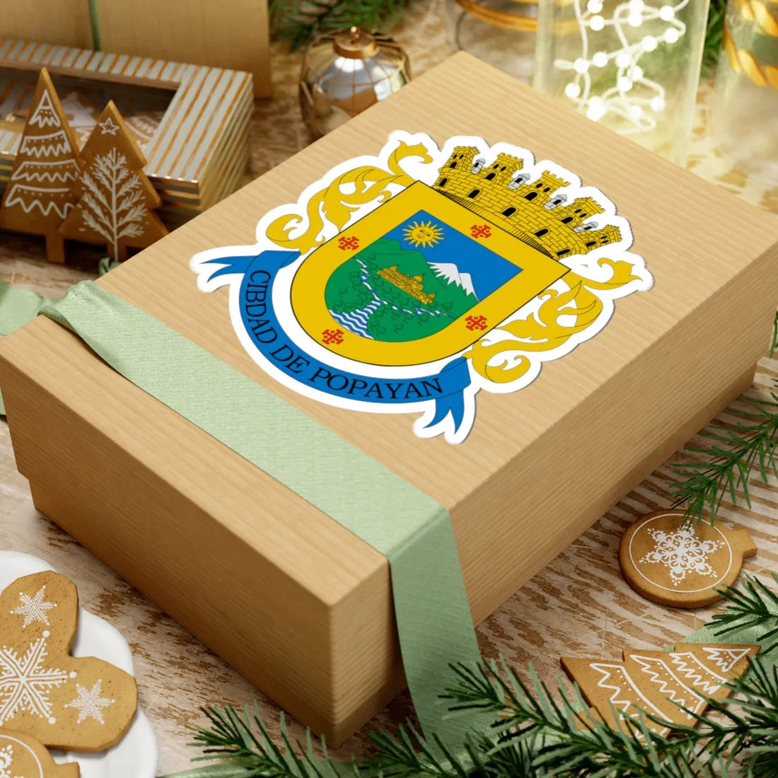 Escudo de Popayán (Colombia) (Coat of Arms) STICKER Vinyl Kiss-Cut Decal - The Sticker Space