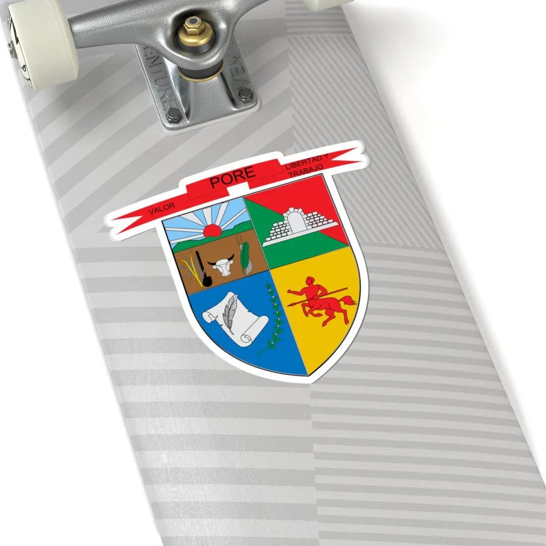 Escudo de Pore Casanare (Colombia) (Coat of Arms) STICKER Vinyl Kiss-Cut Decal - The Sticker Space