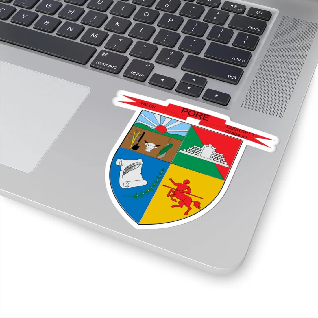 Escudo de Pore Casanare (Colombia) (Coat of Arms) STICKER Vinyl Kiss-Cut Decal - The Sticker Space