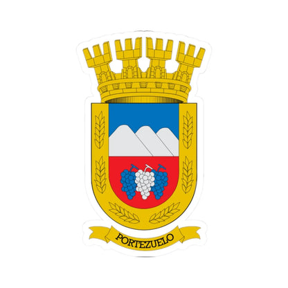Escudo de Portezuelo Chile (Chile) (Coat of Arms) STICKER Vinyl Kiss-Cut Decal 2 Inch White - The Sticker Space