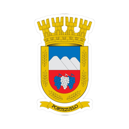 Escudo de Portezuelo Chile (Chile) (Coat of Arms) STICKER Vinyl Kiss-Cut Decal 3 Inch White - The Sticker Space