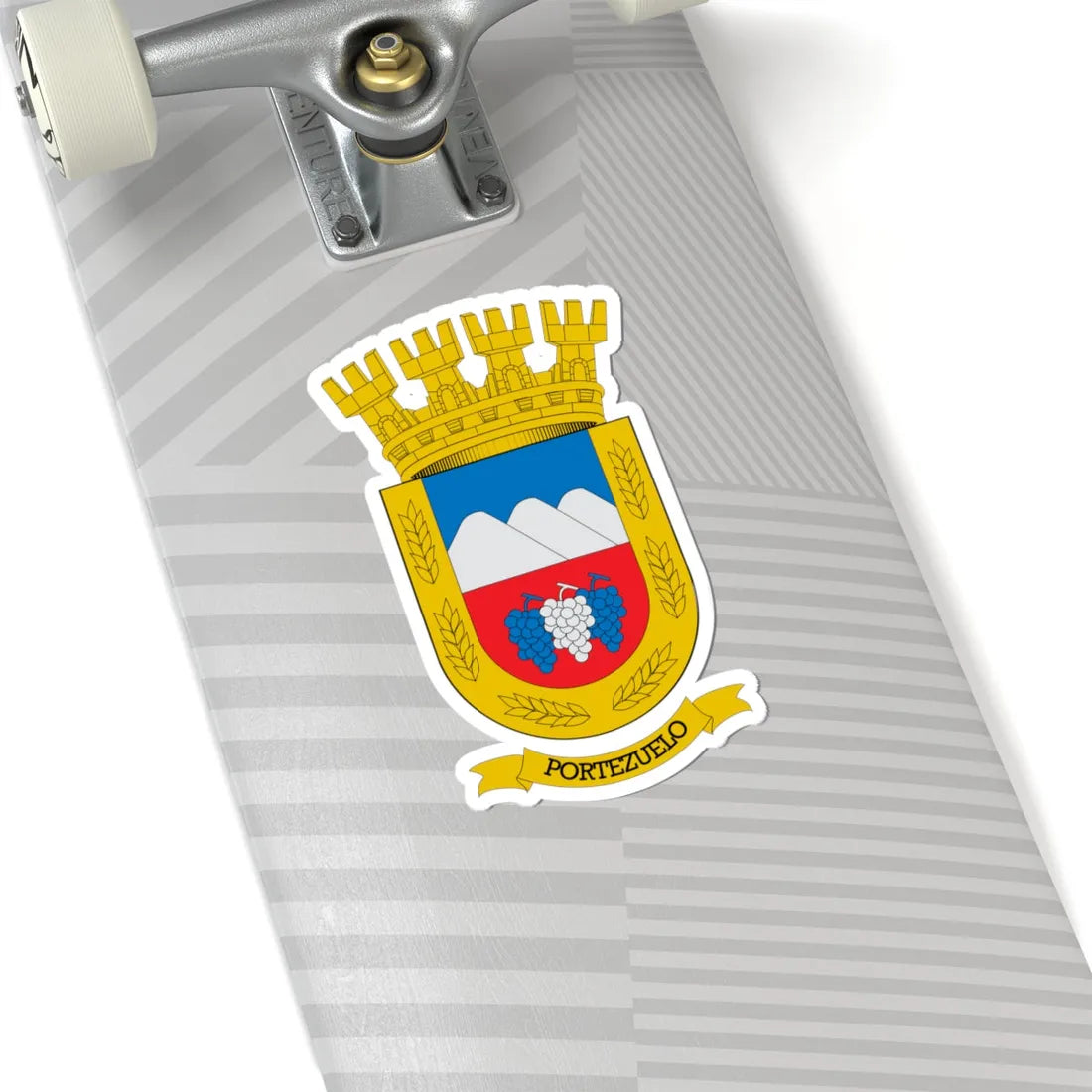 Escudo de Portezuelo Chile (Chile) (Coat of Arms) STICKER Vinyl Kiss-Cut Decal - The Sticker Space