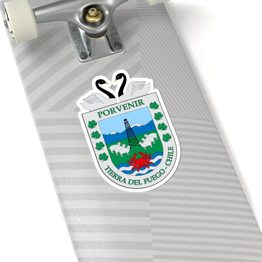 Escudo de Porvenir (Chile) (Coat of Arms) STICKER Vinyl Kiss-Cut Decal - The Sticker Space