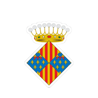 Escudo de Prades (Spain) (Coat of Arms) STICKER Vinyl Kiss-Cut Decal 3 Inch White - The Sticker Space