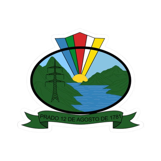 Escudo de Prado - Tolima (Colombia) (Coat of Arms) STICKER Vinyl Kiss-Cut Decal 2 Inch White - The Sticker Space