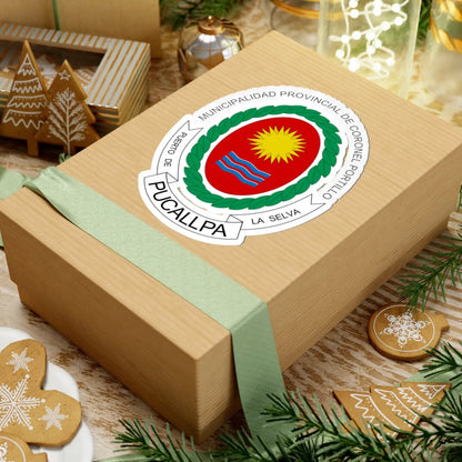 Escudo de Pucallpa (Peru) (Coat of Arms) STICKER Vinyl Kiss-Cut Decal - The Sticker Space