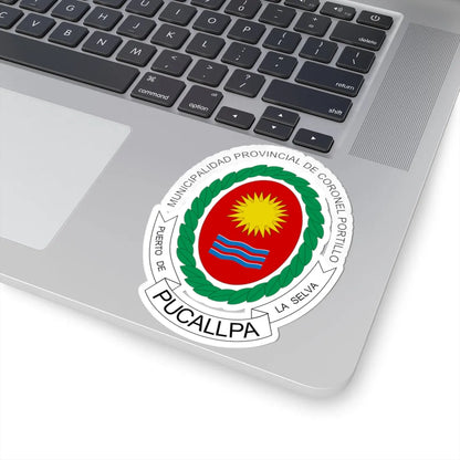 Escudo de Pucallpa (Peru) (Coat of Arms) STICKER Vinyl Kiss-Cut Decal - The Sticker Space