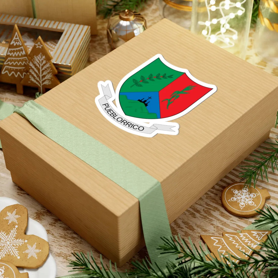 Escudo de Pueblorrico (Colombia) (Coat of Arms) STICKER Vinyl Kiss-Cut Decal - The Sticker Space