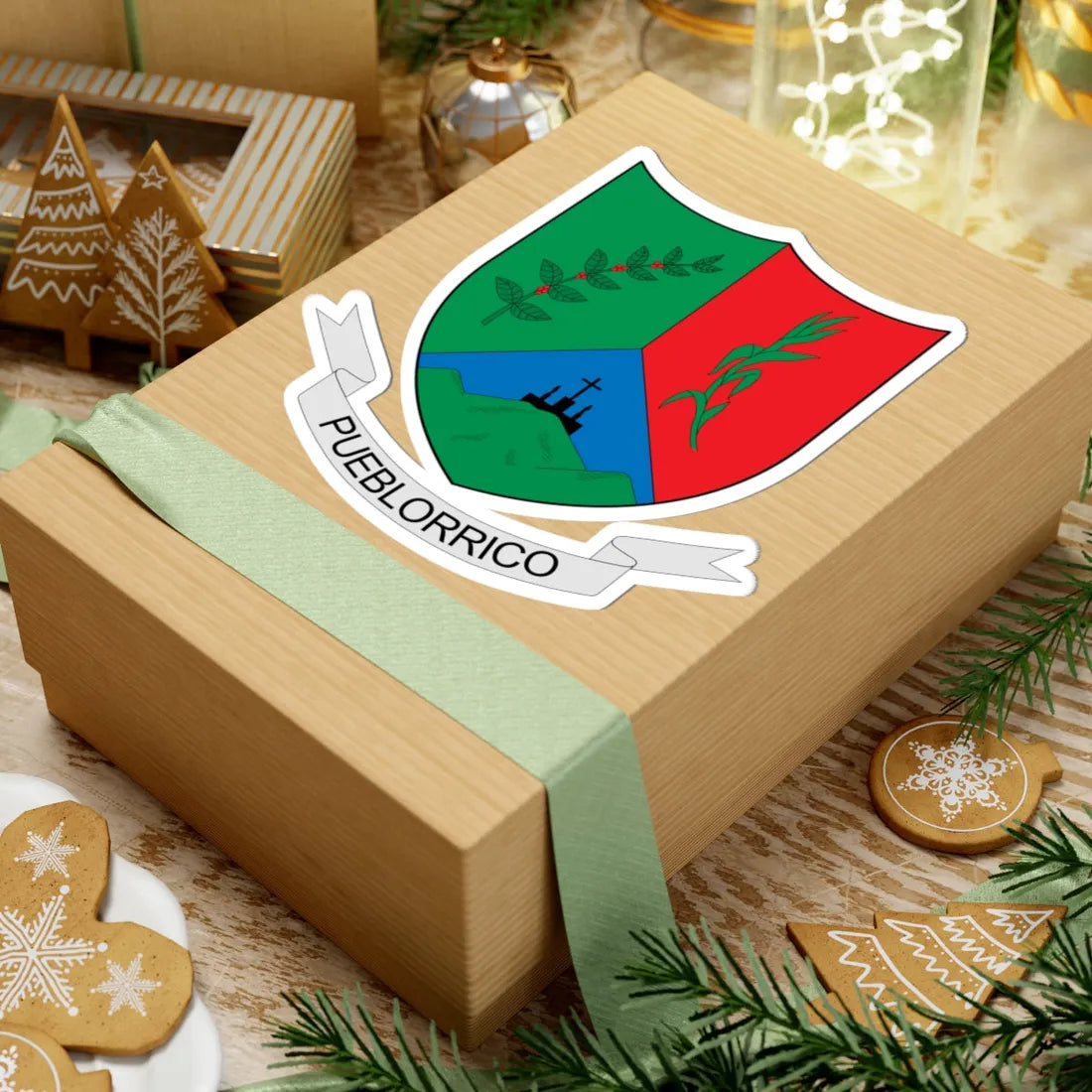Escudo de Pueblorrico (Colombia) (Coat of Arms) STICKER Vinyl Kiss-Cut Decal - The Sticker Space