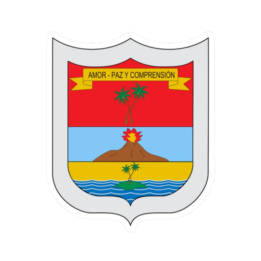 Escudo de Puerto Escondido Córdoba (Colombia) (Coat of Arms) STICKER Vinyl Kiss-Cut Decal 2 Inch White - The Sticker Space