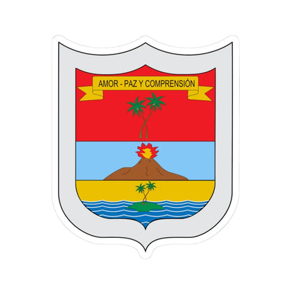Escudo de Puerto Escondido Córdoba (Colombia) (Coat of Arms) STICKER Vinyl Kiss-Cut Decal 3 Inch White - The Sticker Space