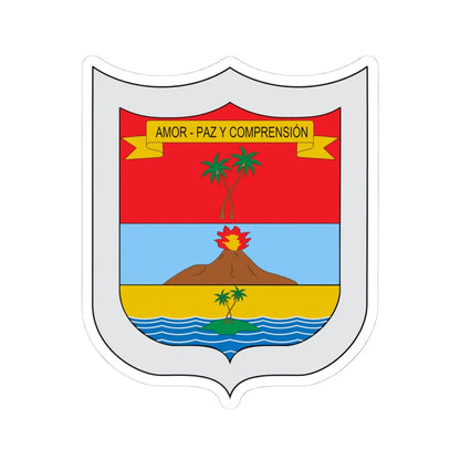 Escudo de Puerto Escondido Córdoba (Colombia) (Coat of Arms) STICKER Vinyl Kiss-Cut Decal 4 Inch White - The Sticker Space