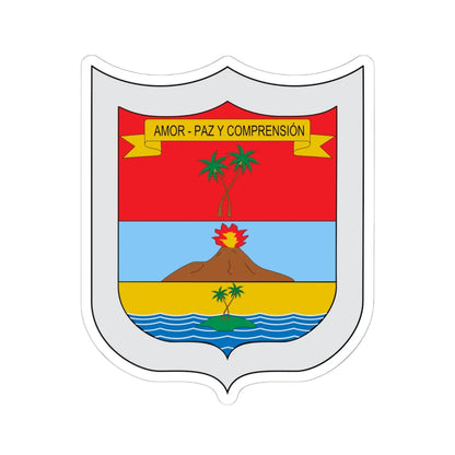 Escudo de Puerto Escondido Córdoba (Colombia) (Coat of Arms) STICKER Vinyl Kiss-Cut Decal 6 Inch White - The Sticker Space