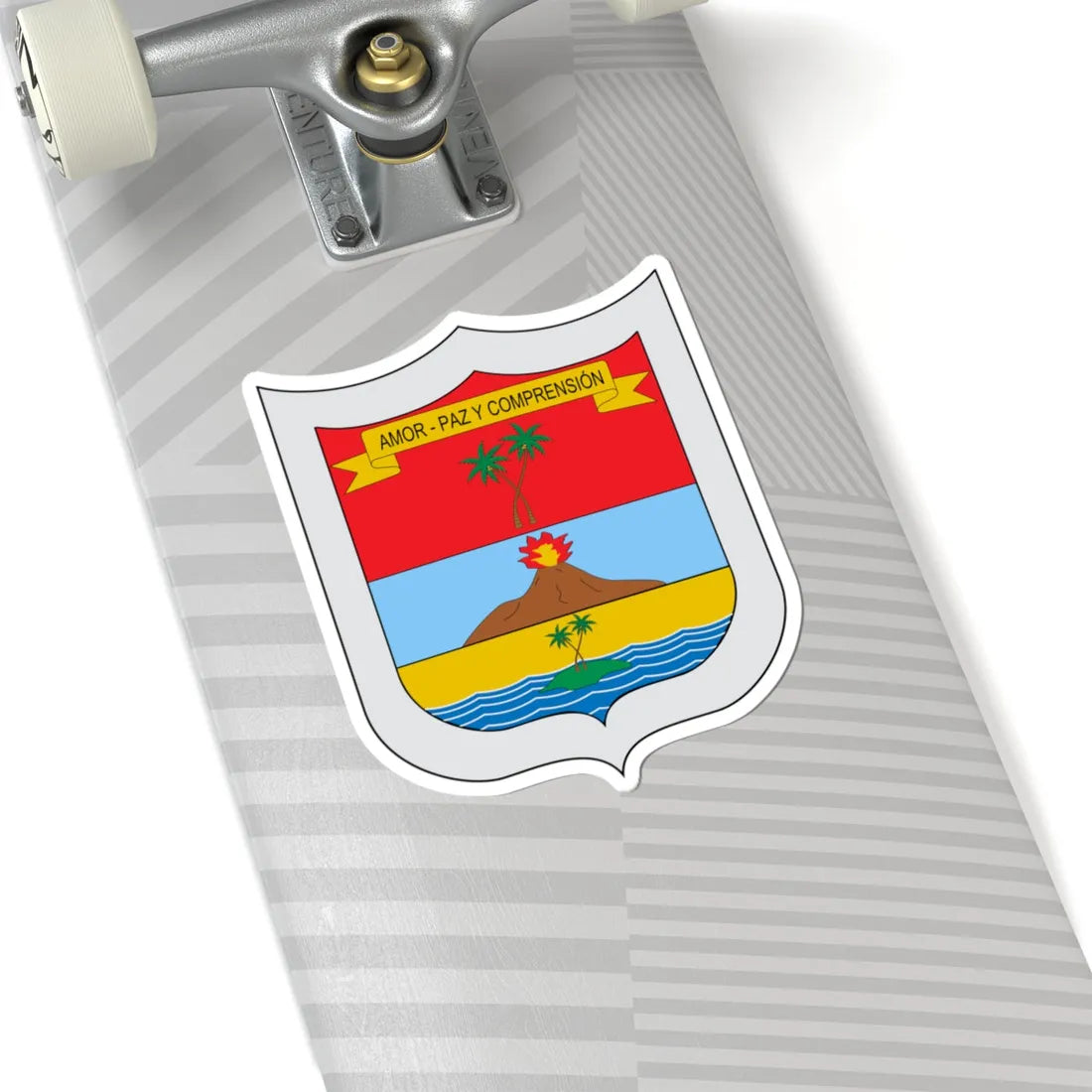 Escudo de Puerto Escondido Córdoba (Colombia) (Coat of Arms) STICKER Vinyl Kiss-Cut Decal - The Sticker Space