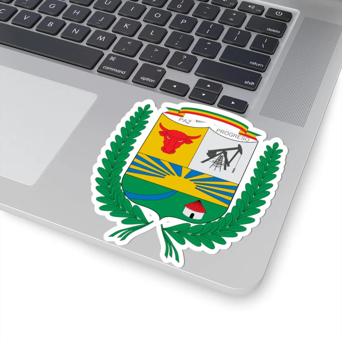 Escudo de Puerto Gaitán (Colombia) (Coat of Arms) STICKER Vinyl Kiss-Cut Decal - The Sticker Space