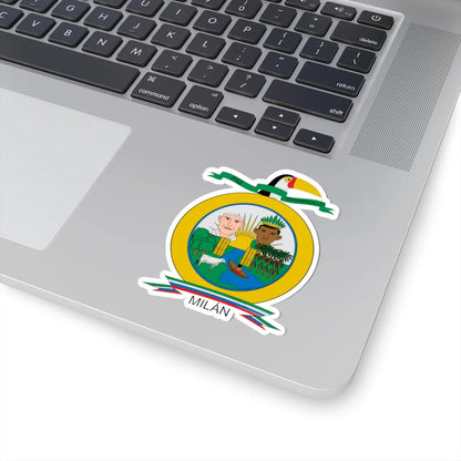Escudo de Puerto Milán Caquetá (Colombia) (Coat of Arms) STICKER Vinyl Kiss-Cut Decal - The Sticker Space