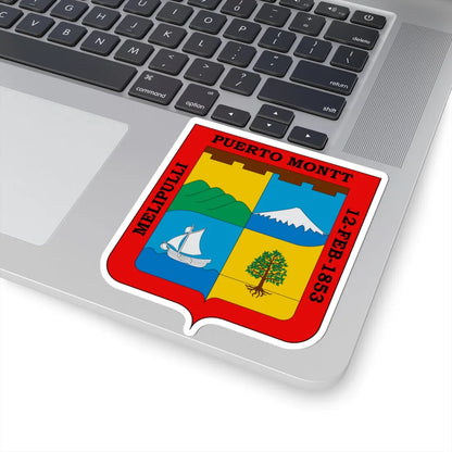 Escudo de Puerto Montt (Chile) (Coat of Arms) STICKER Vinyl Kiss-Cut Decal - The Sticker Space