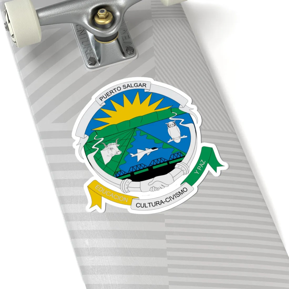 Escudo de Puerto Salgar (Colombia) (Coat of Arms) STICKER Vinyl Kiss-Cut Decal - The Sticker Space