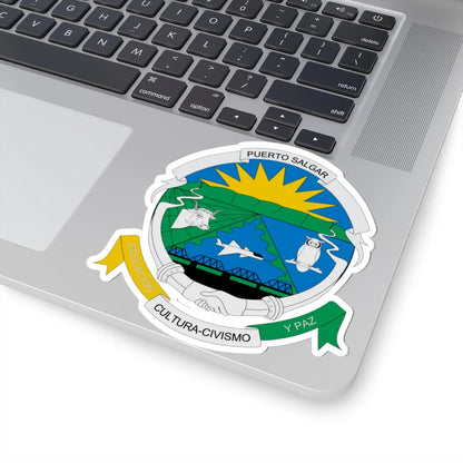 Escudo de Puerto Salgar (Colombia) (Coat of Arms) STICKER Vinyl Kiss-Cut Decal - The Sticker Space