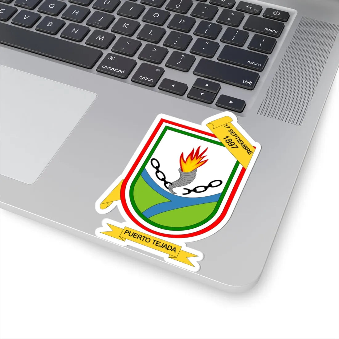 Escudo de Puerto Tejada - Cauca (Colombia) (Coat of Arms) STICKER Vinyl Kiss-Cut Decal - The Sticker Space