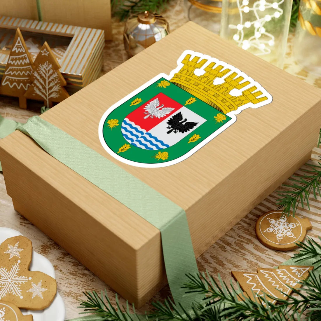 Escudo de Puerto Varas (Chile) (Coat of Arms) STICKER Vinyl Kiss-Cut Decal - The Sticker Space