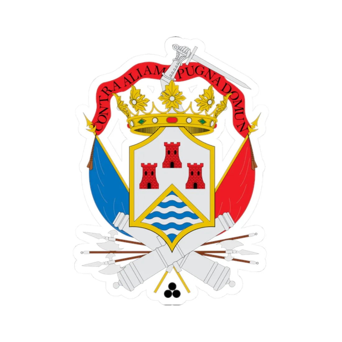 Escudo de Puno (Peru) (Coat of Arms) STICKER Vinyl Kiss-Cut Decal 2 Inch White - The Sticker Space