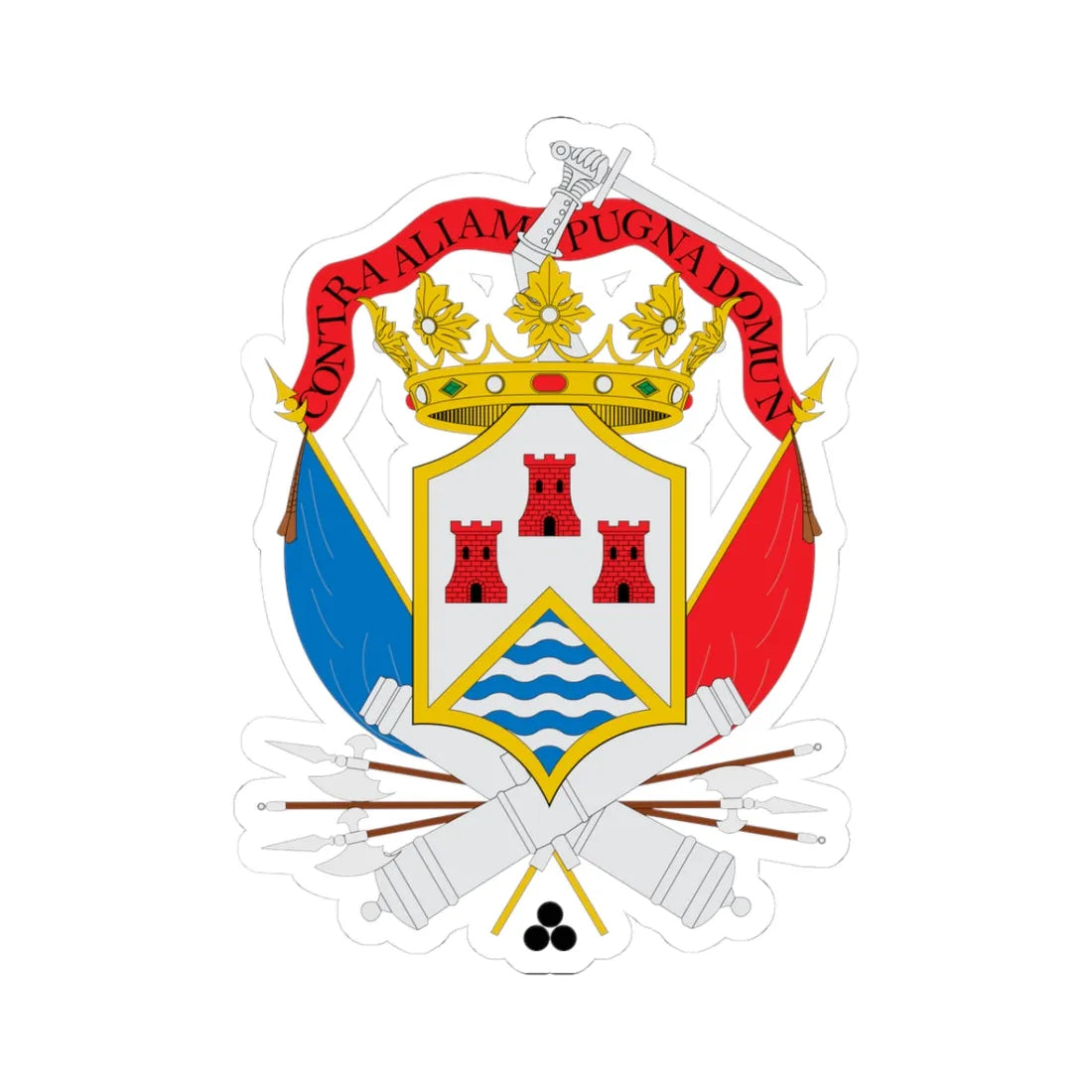 Escudo de Puno (Peru) (Coat of Arms) STICKER Vinyl Kiss-Cut Decal 3 Inch White - The Sticker Space