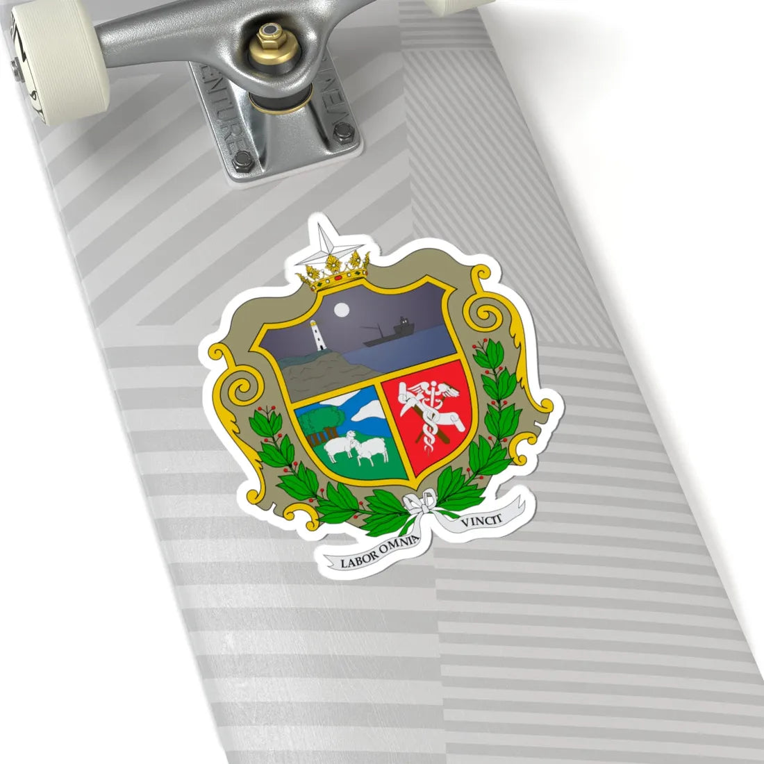 Escudo de Punta Arenas (Chile) (Coat of Arms) STICKER Vinyl Kiss-Cut Decal - The Sticker Space