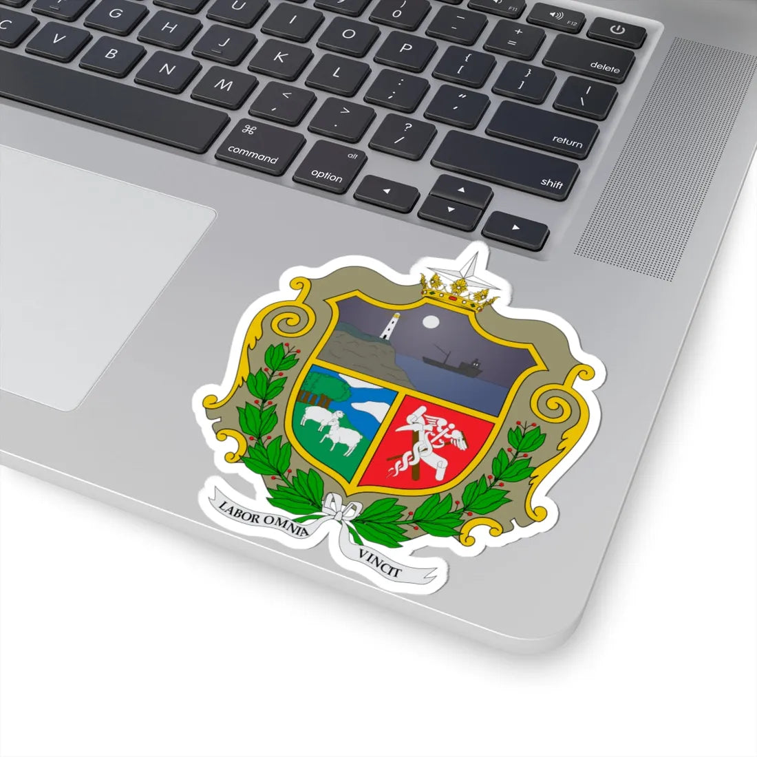 Escudo de Punta Arenas (Chile) (Coat of Arms) STICKER Vinyl Kiss-Cut Decal - The Sticker Space