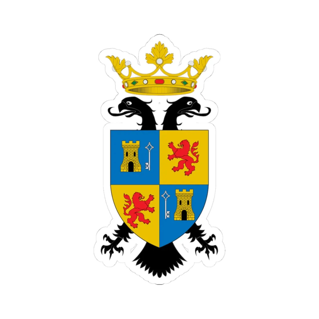 Escudo de Purchena (Spain) (Coat of Arms) STICKER Vinyl Kiss-Cut Decal 3 Inch White - The Sticker Space