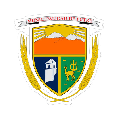 Escudo de Putre (Chile) (Coat of Arms) STICKER Vinyl Kiss-Cut Decal 6 Inch White - The Sticker Space