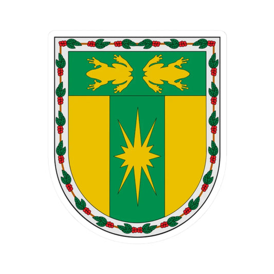 Escudo de Quimbaya (Colombia) (Coat of Arms) STICKER Vinyl Kiss-Cut Decal 2 Inch White - The Sticker Space