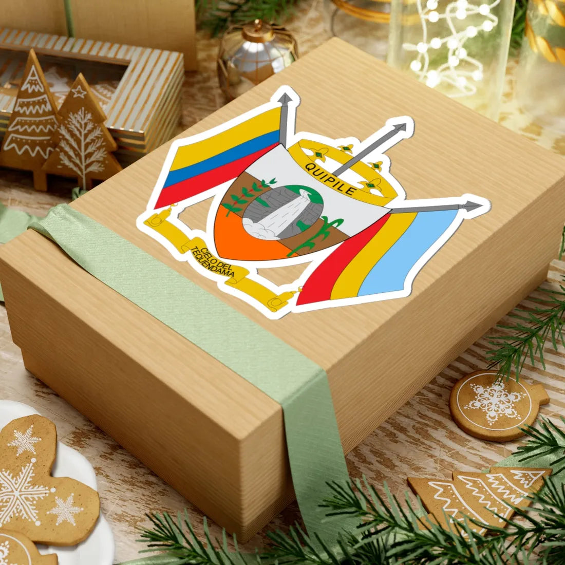 Escudo de Quipile (Colombia) (Coat of Arms) STICKER Vinyl Kiss-Cut Decal - The Sticker Space