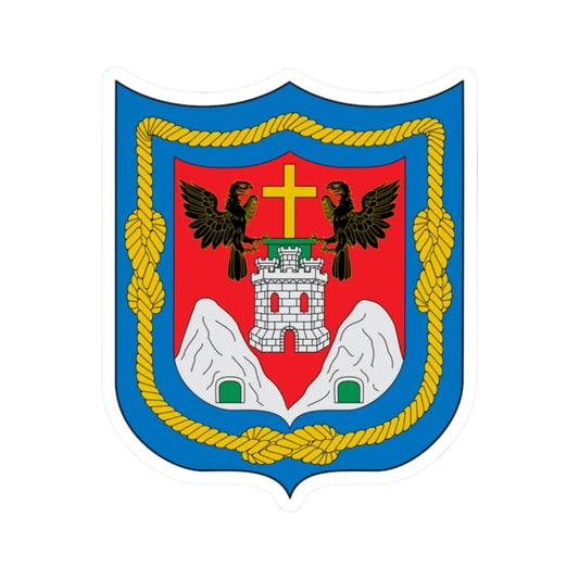 Escudo de Quito (Ecuador) (Coat of Arms) STICKER Vinyl Kiss-Cut Decal 2 Inch White - The Sticker Space