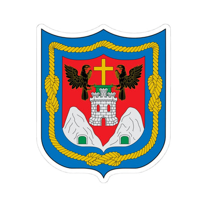 Escudo de Quito (Ecuador) (Coat of Arms) STICKER Vinyl Kiss-Cut Decal 4 Inch White - The Sticker Space